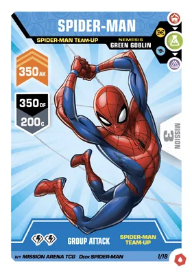 Card Spiderman Marvel Mission Arena