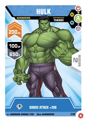 Card Hulk Marvel Mission Arena