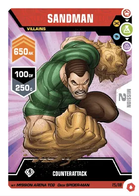 Card Sandman Marvel Mission Arena